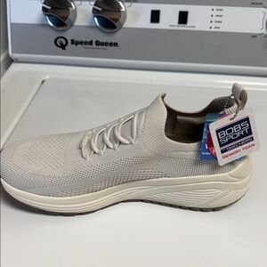 Skechers Bobs Cream Knit Slip-Ons